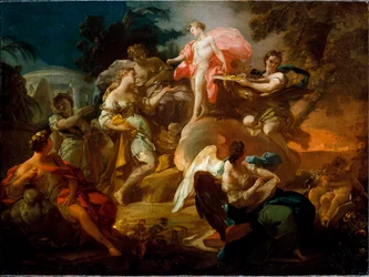 Apollo verleiht die Künste, um 1751